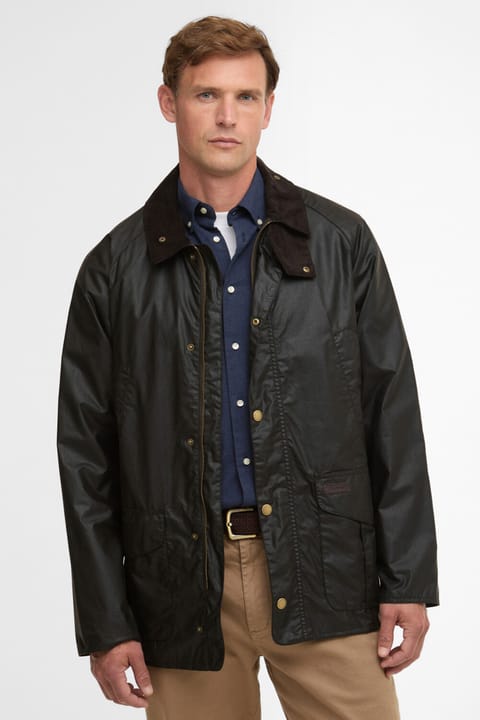 کاپشن روغنی Stratford سبک Barbour OL91 زیتونی تیره