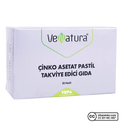 VeNatura قرص مکیدنی زینک استات ۳۰ عددی