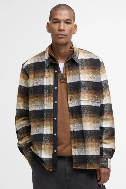 پیراهن راحتی چهارخانه Barbour Woodfoot مدل BK31 رنگ مشکی