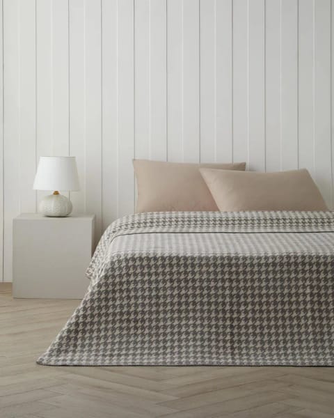 پتو دو نفره Urban Hound کتان اکریلیک 200x220 سانتی‌متر بژ