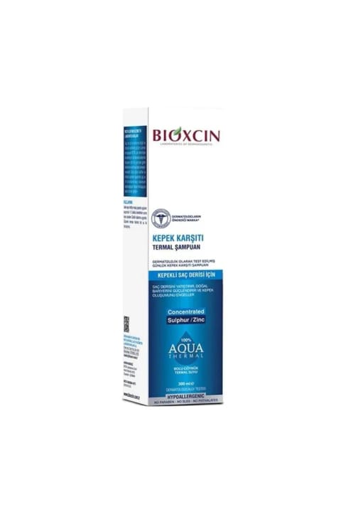 Bioxcin Aqua شامپو ضد شوره حرارتی برای پوست سر شوره‌دار 300 میلی‌لیتر