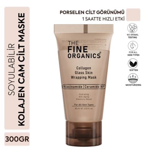 The Fine Organics Niacinamide & Ceramide NP ماسک ورقهای پوست کولاجن شیشهای 60ml