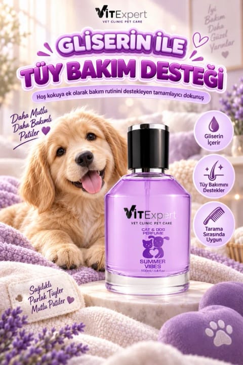 ادکلن سگ پرمیوم Vitexpert با رایحه Kaşmir - بدون الکل، بدون Paraben، طبیعی