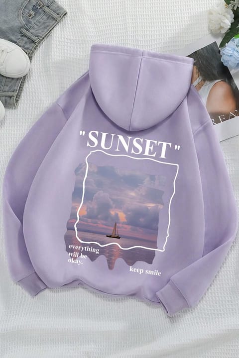سویشرت یونیسکس طرح Sunset برند uyguntarz