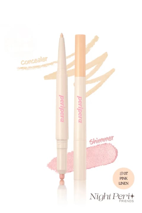 PERIPERA Sugar Twinkle Duo Eye Stick دو سر کانسیلر و سایه چشم براق — 07 Pink Linen