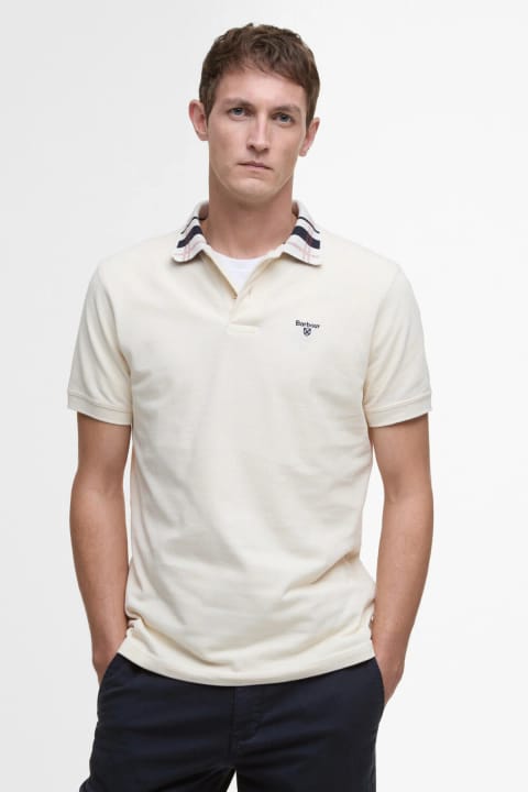 پولو یقه Barbour Trematon Tailored Fit WH52 Antique White