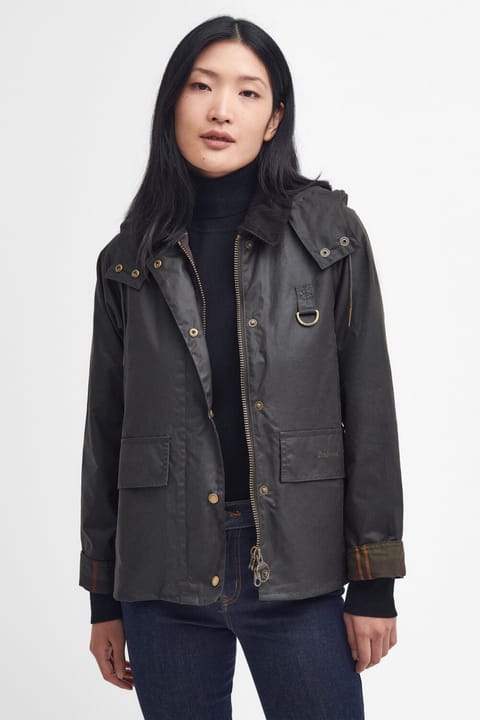 Barbour کاپشن روغنی مدل Avn Yağlı OL71 زیتونی-کلاسیک