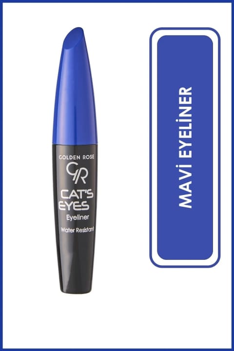 خط چشم Golden Rose Cat's Eyes Liner Intense Matte Blue - آبی مات شدید ضدآب