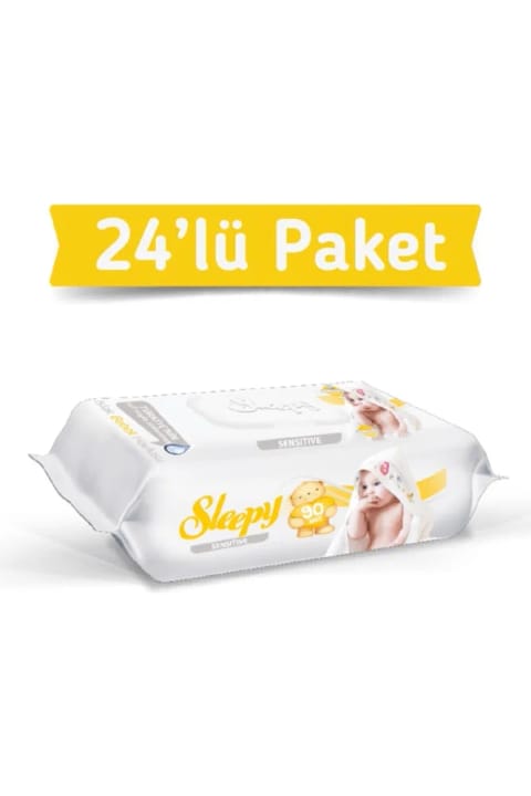دستمال مرطوب حساس Sleepy 90 عددی 24 بسته 2160 برگ