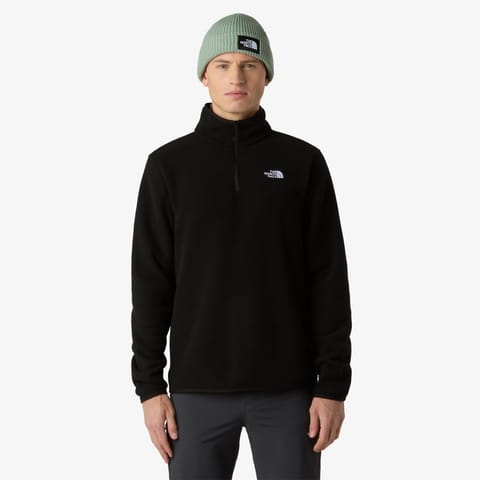 پولار اورسایز زیپ‌دار مردانه The North Face Glacier Fleece مشکی