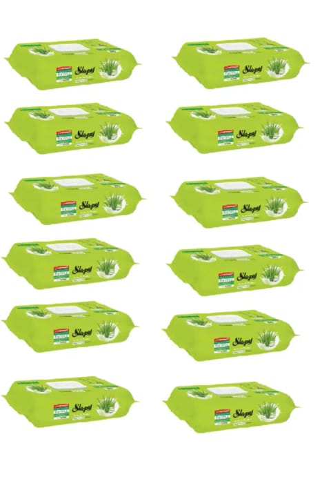 Sleepy دستمال تمیزکننده سطح اکسترا با عصاره آلوئه ورا 100 عددی × 12 (12 بسته)