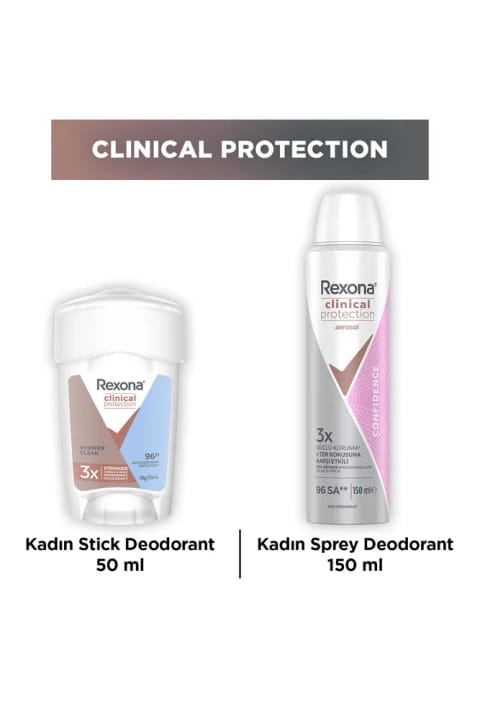 Rexona Clinical Protection زنانه اسپری و استیک دئودورانت
