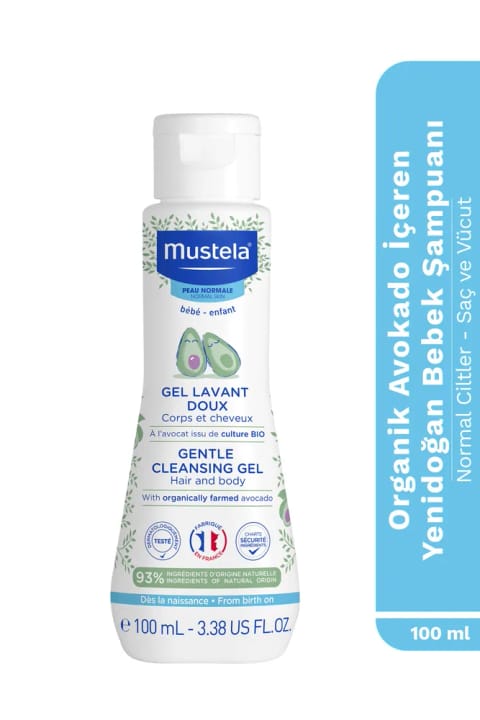 Mustela شامپو بدون اشک نوزاد حاوی آووکادوی ارگانیک برای مو و بدن