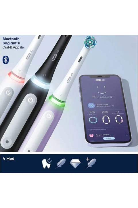 Oral-B مسواک برقی حرفهای Io4 سفید با حسگر هوشمند