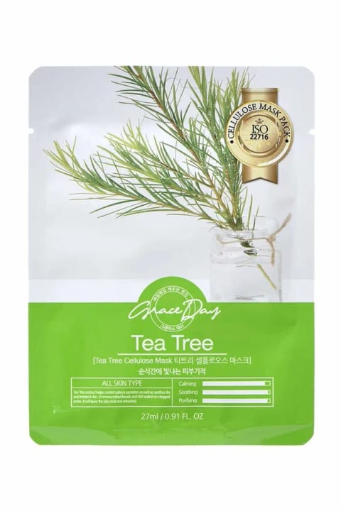 Grace Day ماسک سلولزی Tea Tree مخصوص پوست مشکلدار