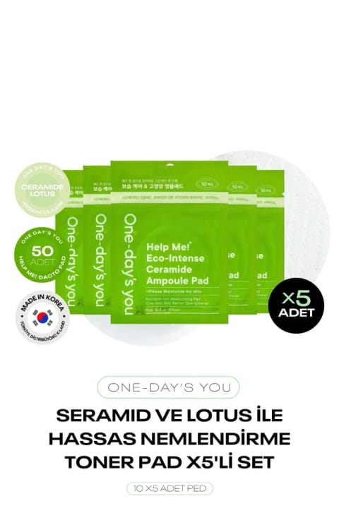 ONE DAYS YOU پد تونیک مرطوب‌کننده حاوی Ceramide و عصاره Lotus ست One Day’s Y...