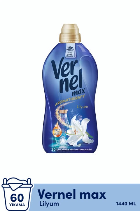 Vernel Max غلظت بالا نرمکننده لباس 1440ml (60 شستشو) Lilyum