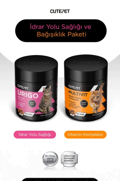 Kedi İdrar Yolu Sağlığı ve Bağışıklık Paketi