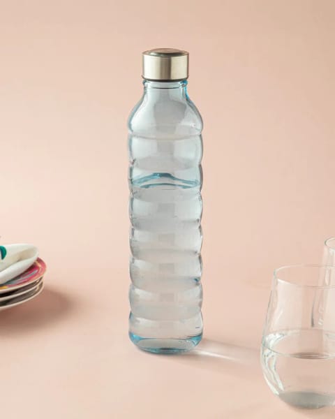 بطری شیشه‌ای Caprice 750 ml فیروزه‌ای