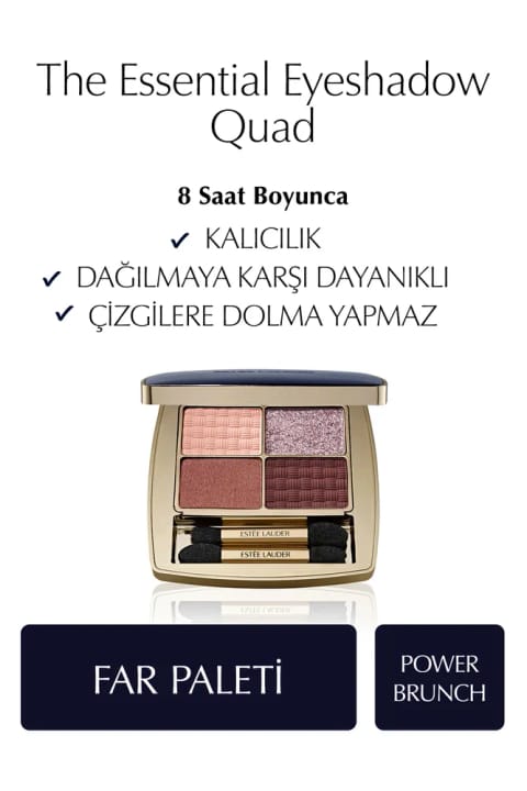 پالت سایه چشم چهاررنگ ضروری Estee Lauder - رنگ: Power Brunch