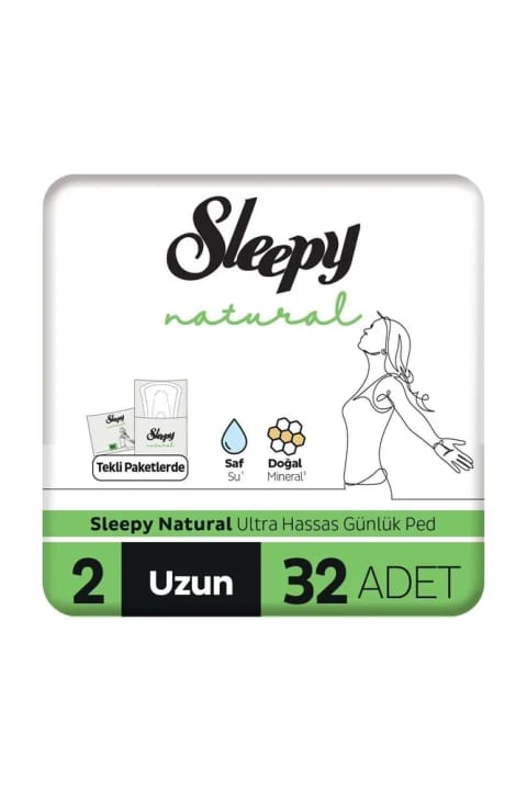 Sleepy Natural نوار بهداشتی روزانه فوق حساس بلند ۳۲ عددی