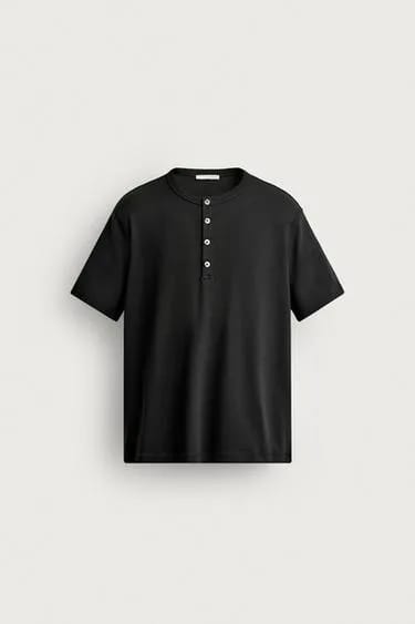 Zara تیشرت هنلی فیت معمولی
