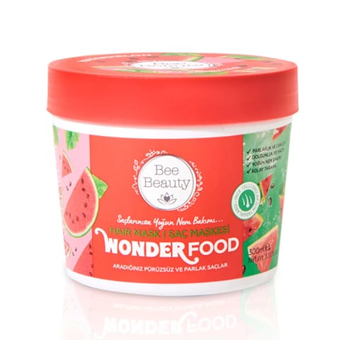 ماسک مو Bee Beauty Wonder Food واترملون دراپ 300 میلی‌لیتر