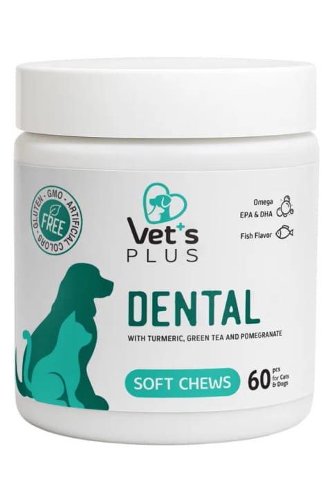 Vet's Plus Dental قرص جویدنی ۶۰ عددی (سلامت دندان)