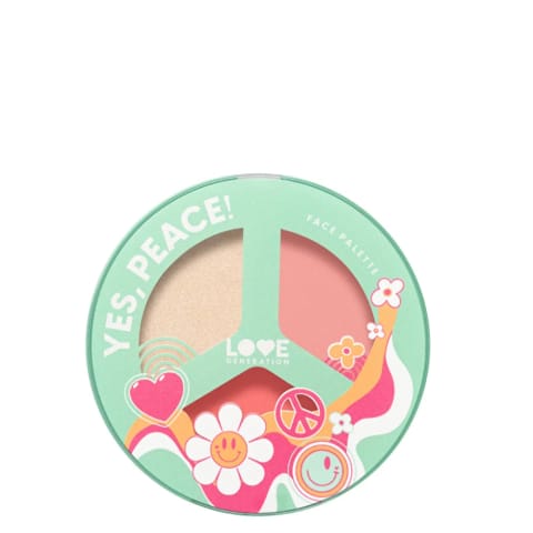 پالت صورت Love Generation Yes, Peace! 02 Cheeky Glow - پالت چندکاره صورت