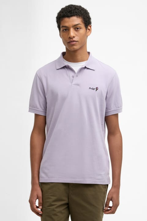 پولو یقه Barbour Comebe Tailored Fit PU39 Heather Mist