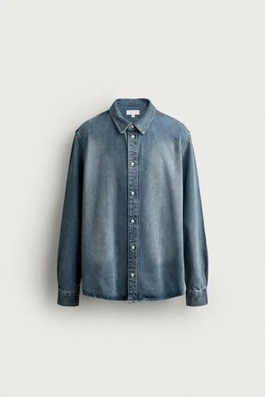 اورشرت جین پنبه-لیوسل Zara
