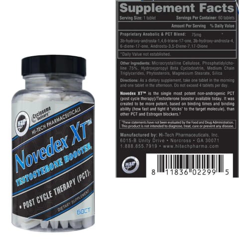 Hitech Novedex XT Post Cycle Therapy PCT Testosterone Booster 60 Tablet