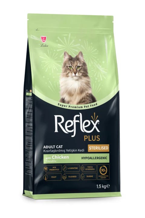 Reflex Plus Hypoalerjenik Sterilize Tavuklu Yetişkin Kedi Maması