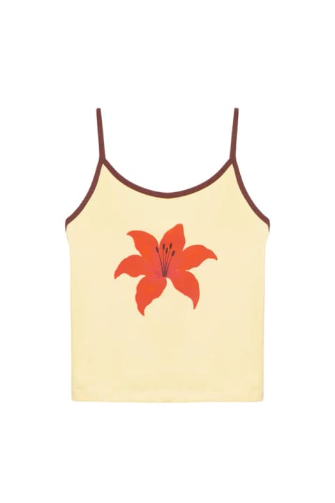 Hibiscus چاپی بنددار تاپ