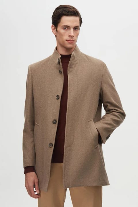 D'S Damat کت کشمیر یقه خاجی رگولار فیت