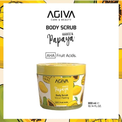 Agiva Care & Beauty اسکراب بدن انبه و پاپایا 300 میلیلیتر