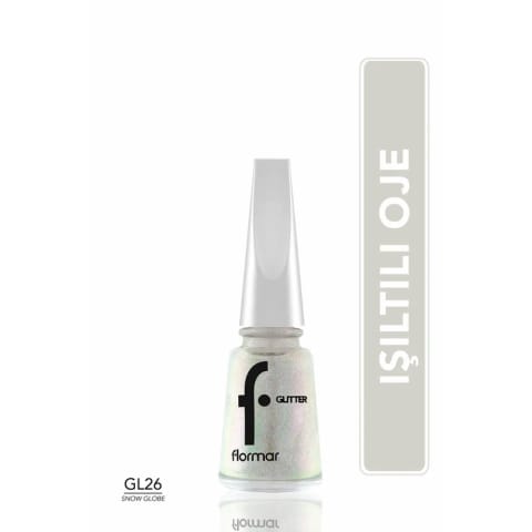Flormar Glitter نیمهشفاف لاک براق GL26 Snow Globe