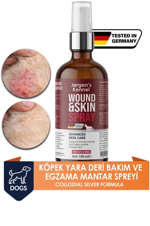 Jorgens Kennel اسپری مراقبت از زخم و پوست سگ ضد قارچ و التیامبخش