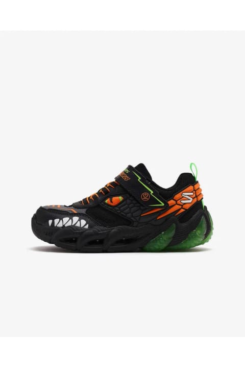 SKECHERS SKECH-O-SAURUS LIGHTS 2.0 کفش اسپرت چراغ‌دار پسرانه بزرگ، مشکی