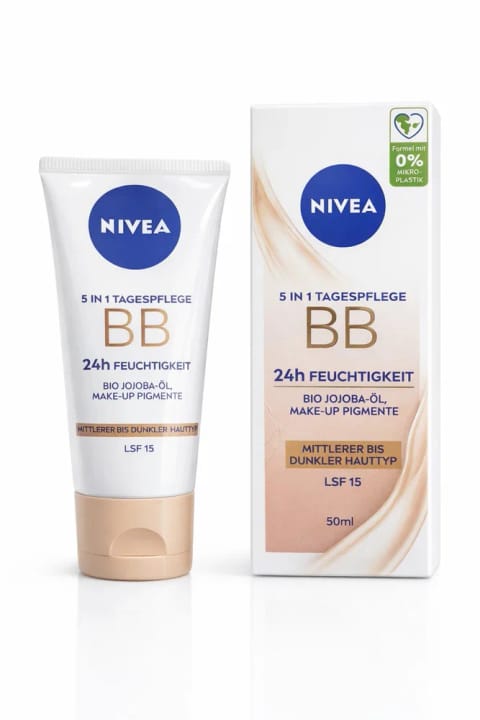 NIVEA کرم بی‌بی ۵ در ۱ مرطوب‌کننده، تناژ متوسط ۵۰ میلی‌لیتر