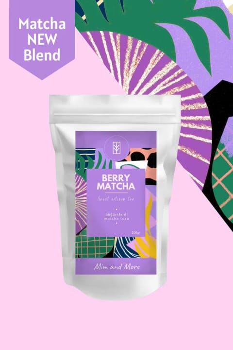 Mim and More Berry Matcha - شاه‌توت معطر ماچا، 100 گرم