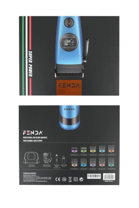 ماشین اصلاح مو حرفه‌ای Fenda آبی یخی FNDSACKS0003BLUE