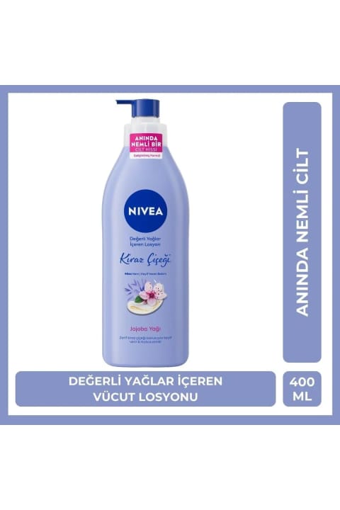 NIVEA لوسیون بدن شکوفه گیلاس و روغن جوجوبا 400 میلیلیتر برای پوست معمولی و خشک