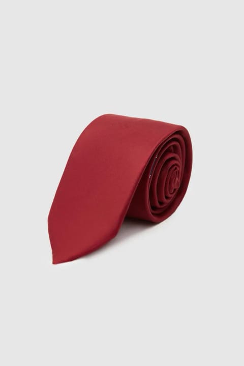 D'S Damat کراوات شرابی ساده ۵.۵ سانتی‌متر