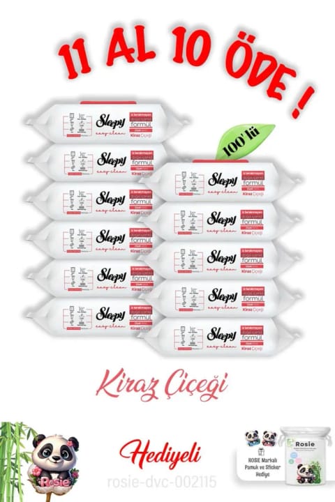 Sleepy Kiraz Çiçeği 100'lü 11 Al 10 Öde ve Rosie Pamuk