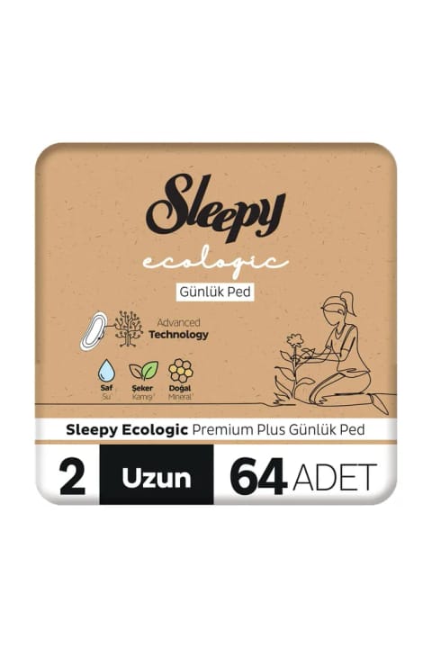 Sleepy Ecologic premium Plus روزانه پد بلند ۶۴ عددی