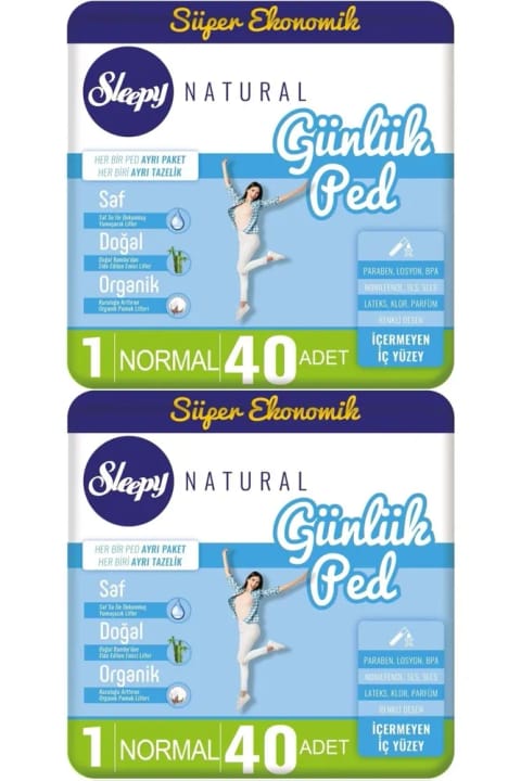 Sleepy Natural روزانه نرمال ۸۰ عددی بسته اقتصادی (۲×۴۰)