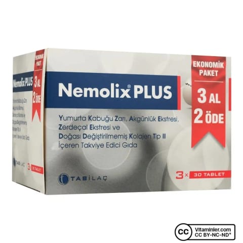 Nemolix Plus پوسته تخم مرغ 3×30 قرص