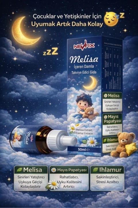 قطره گیاهی شبانه نوافیکس ملیسا، بابونه و گل ختمی (بدون ملاتونین)
