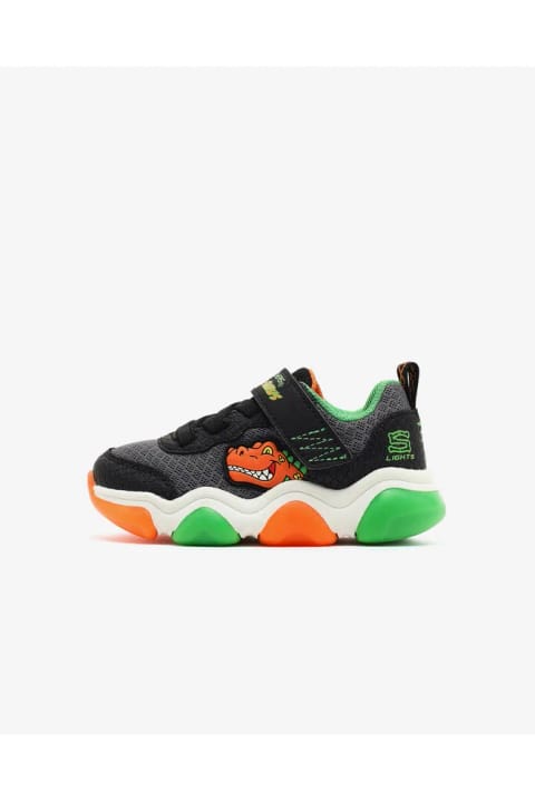 اسکچرز MIGHTY GLOW 2.0-DINO-BOLT کفش اسپرت پسر بچه مشکی چراغدار
